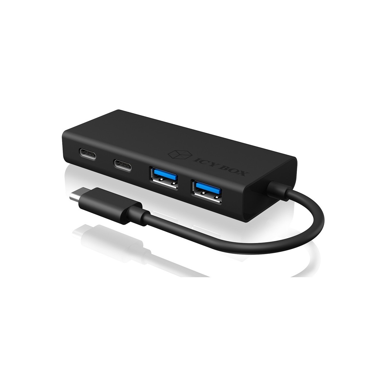 USB HUB 5Port ICY BOX 2xUSB3.0 2xUSB-C 1xUSB Power Delivery 60W SuperSpeed passiv Black — Buy in Cyprus with Fast Delivery