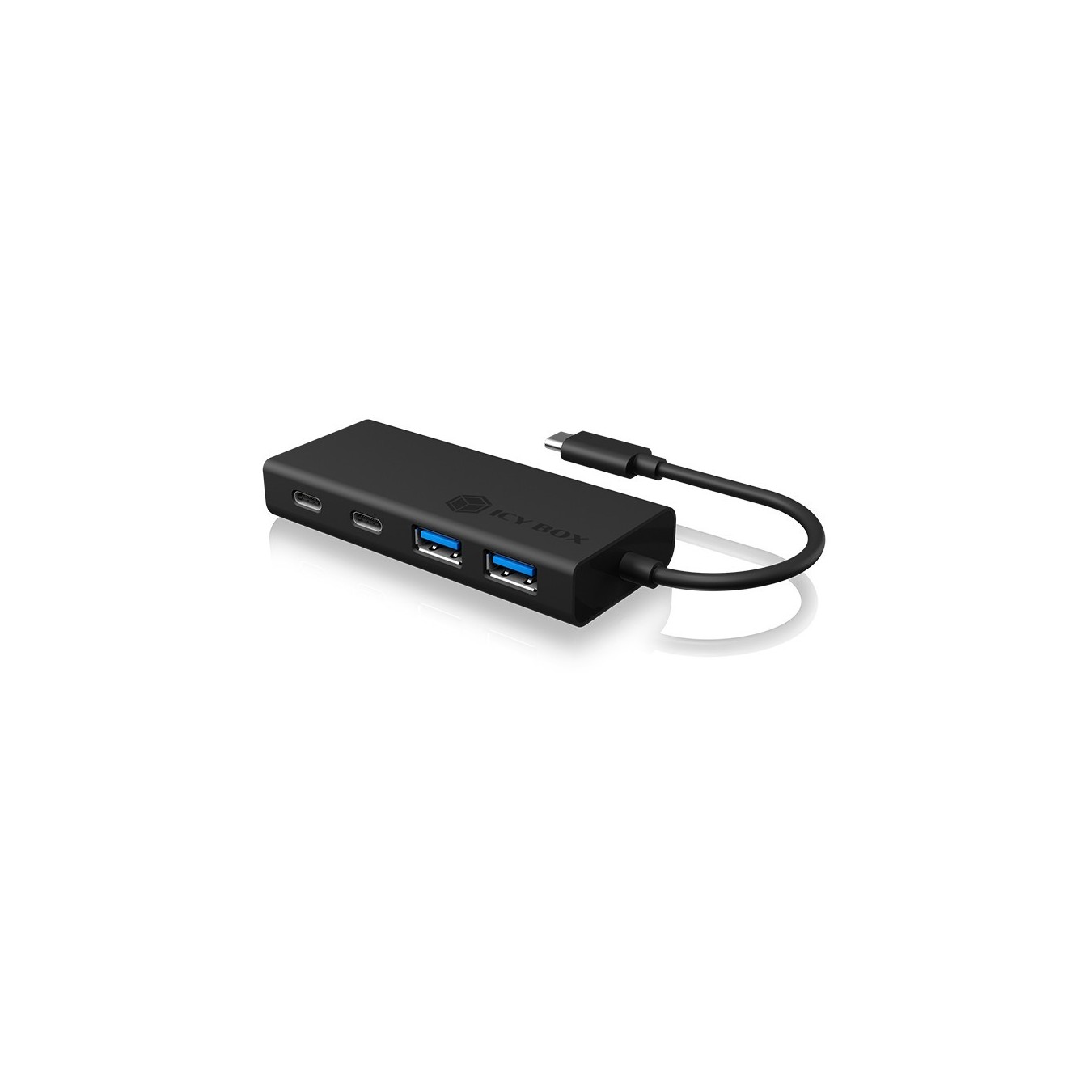 USB HUB 5Port ICY BOX 2xUSB3.0 2xUSB-C 1xUSB Power Delivery 60W SuperSpeed passiv Black — Buy in Cyprus with Fast Delivery