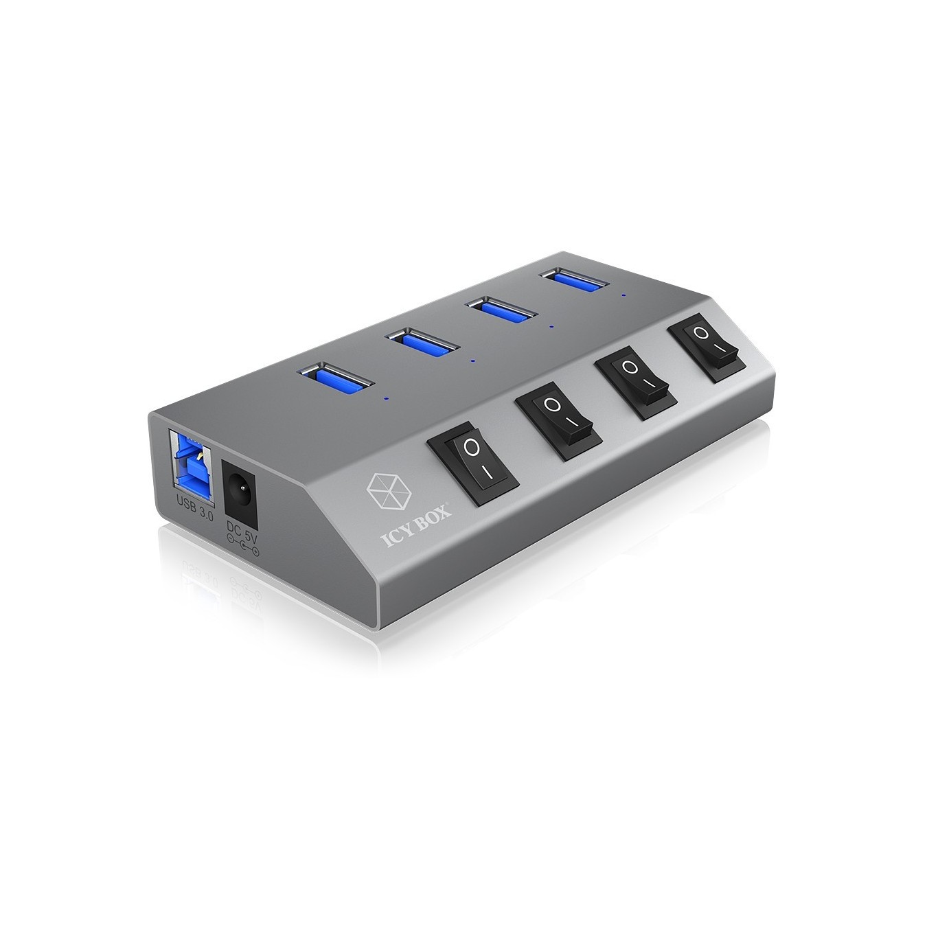 Hub USB 3.0 - 4x USB Type-A Ports with On/Off Switch - ICY BOX — Buy in Cyprus with Fast Delivery