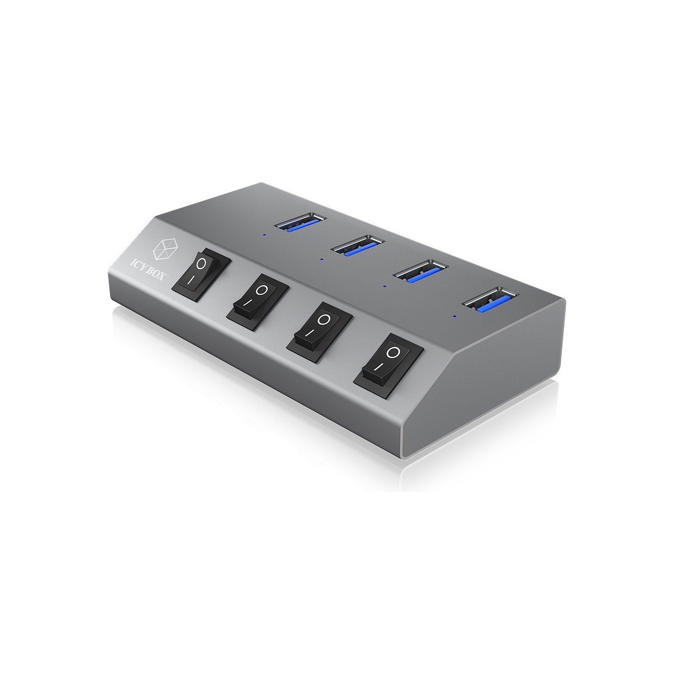Hub USB 3.0 - 4x USB Type-A Ports with On/Off Switch - ICY BOX — Buy in Cyprus with Fast Delivery