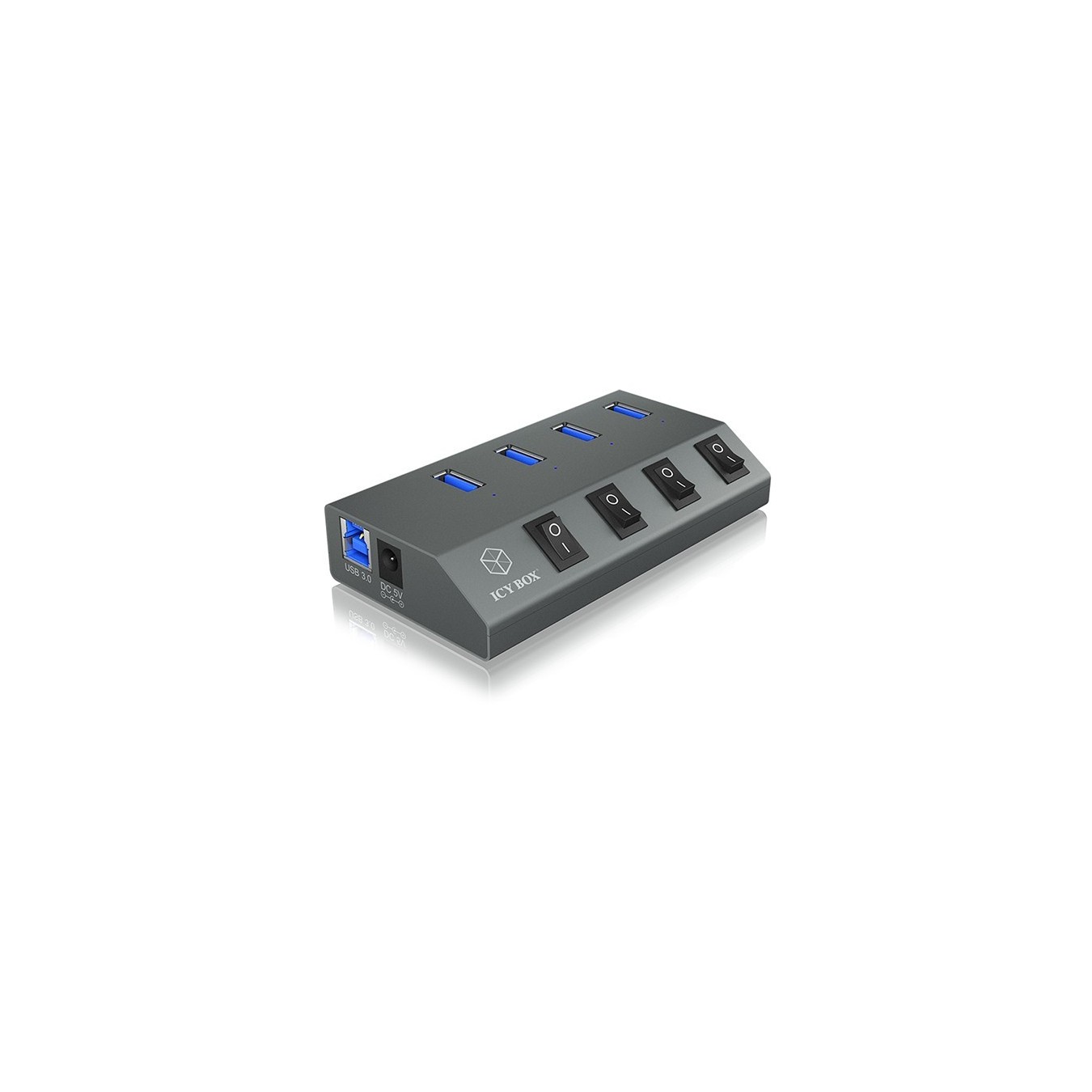 Hub USB 3.0 - 4x USB Type-A Ports with On/Off Switch - ICY BOX — Buy in Cyprus with Fast Delivery