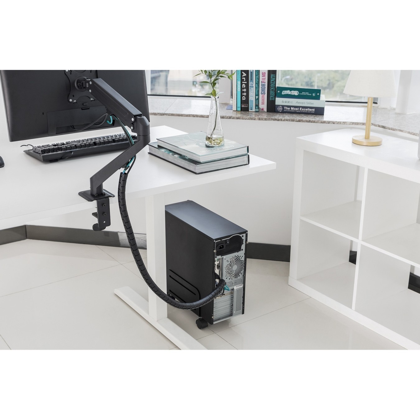 Cable Sleeve - 30 mm x 5 m - Black, Desk/Wall, PET — Buy in Cyprus with Fast Delivery