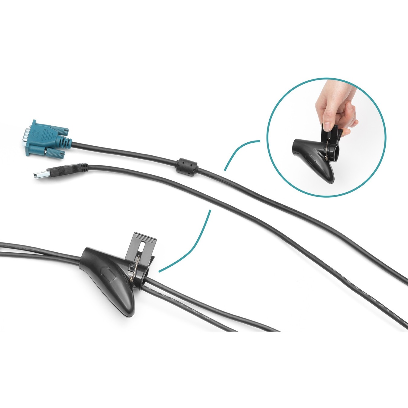 Cable Sleeve - 30 mm x 5 m - Black, Desk/Wall, PET — Buy in Cyprus with Fast Delivery