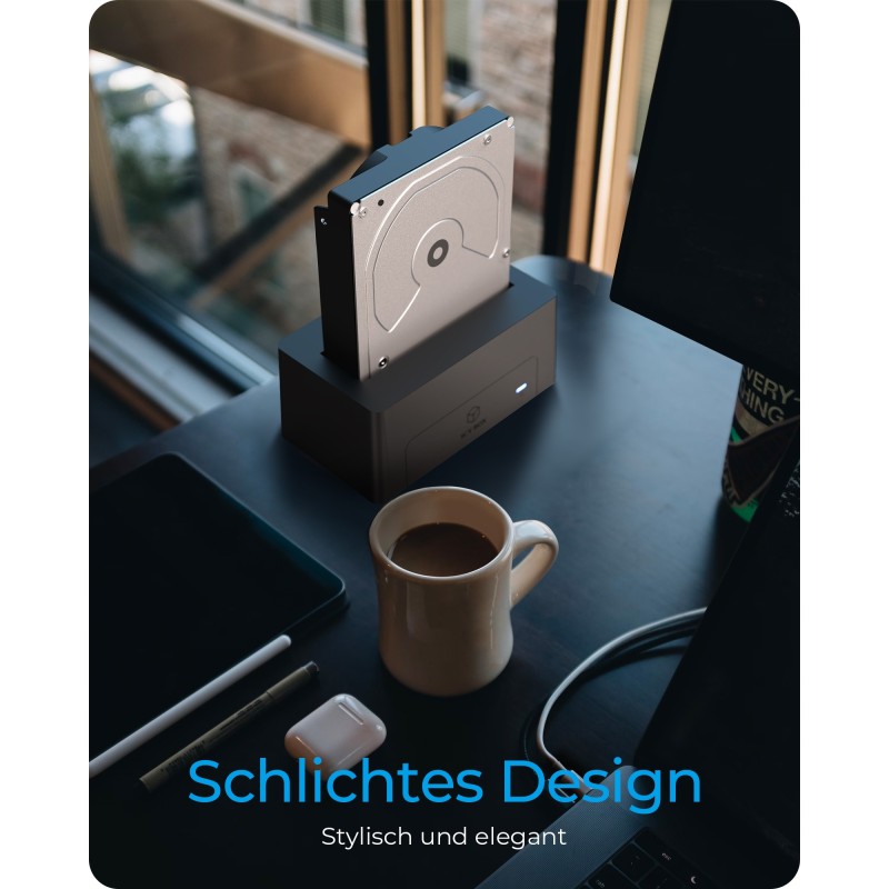 Buy Docking station for 1x 2.5' 3.5' SATA I II III USB 3.2 - IB-1121-U3 - Black in Cyprus, Nicosia, Limassol, Larnaka, Pafos