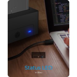 Buy Docking station for 1x 2.5' 3.5' SATA I II III USB 3.2 - IB-1121-U3 - Black in Cyprus, Nicosia, Limassol, Larnaka, Pafos