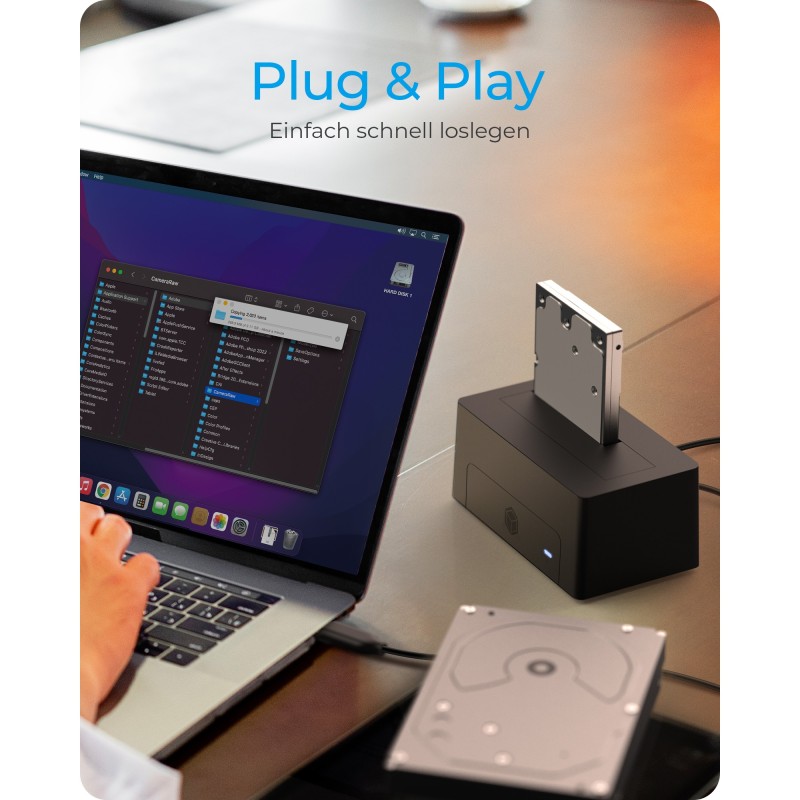 Buy Docking station for 1x 2.5' 3.5' SATA I II III USB 3.2 - IB-1121-U3 - Black in Cyprus, Nicosia, Limassol, Larnaka, Pafos