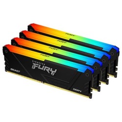 Buy KINGSTON 128GB 3600MT s DDR4 CL18 DIMM Kit of 4 FURY Beast RGB - 4x32GB DDR4... in Cyprus, Nicosia, Limassol, Larnaka, Pafos