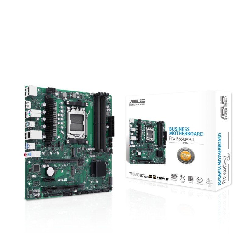 Buy ASUS Pro B650M-CT CSM - AM5 Micro-ATX Motherboard, AMD B650, DDR5 (Up to 128... in Cyprus, Nicosia, Limassol, Larnaka, Pafos