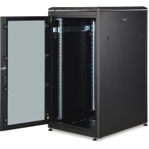 DIGITUS Netzwerkschrank Unique 22HE 1164x600x800mm black (Freight shipping) - Color: Black, Size: 1164x600x800mm, Height: 22HE