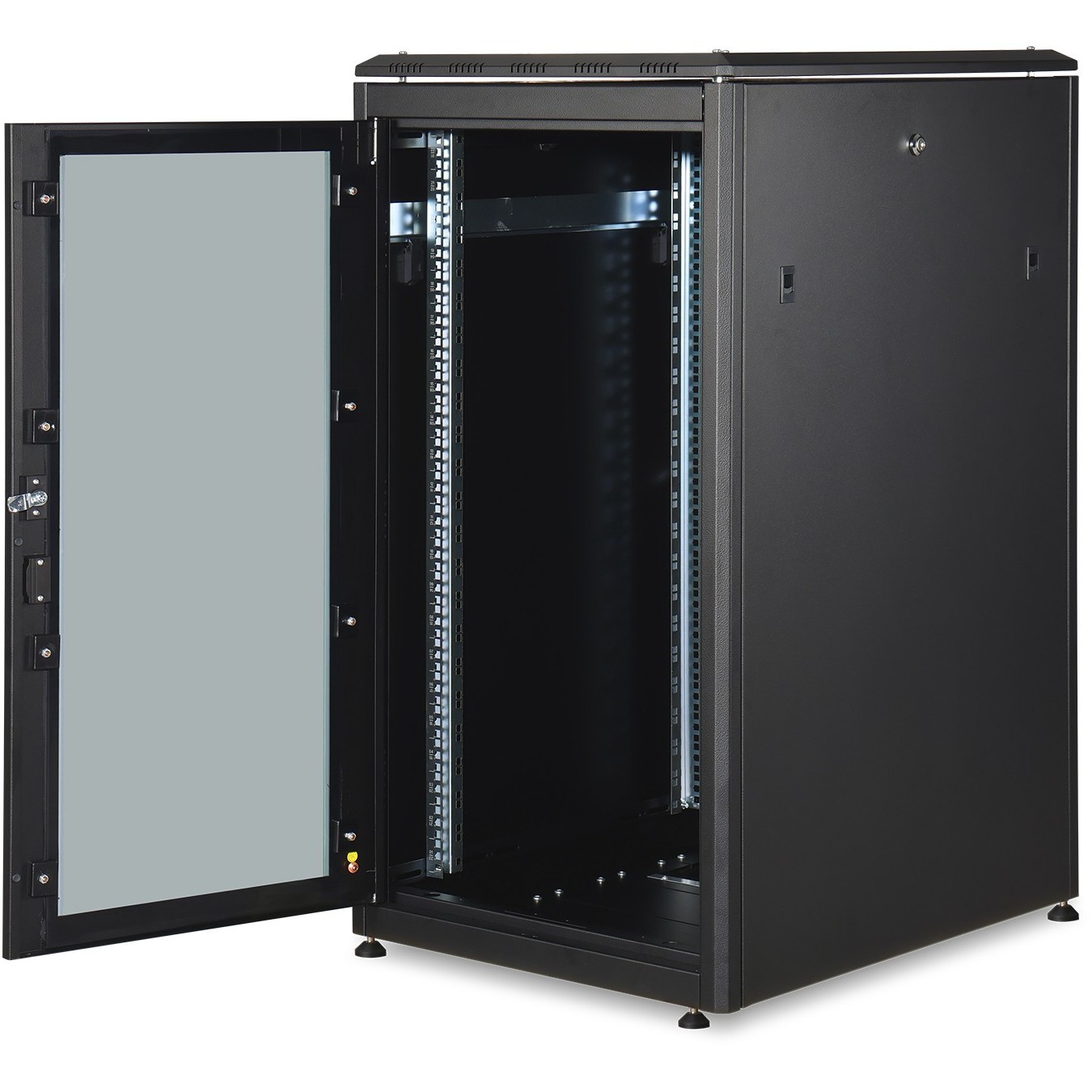 DIGITUS Netzwerkschrank Unique 22HE 1164x600x800mm black (Freight shipping) - Color: Black, Size: 1164x600x800mm, Height: 22HE