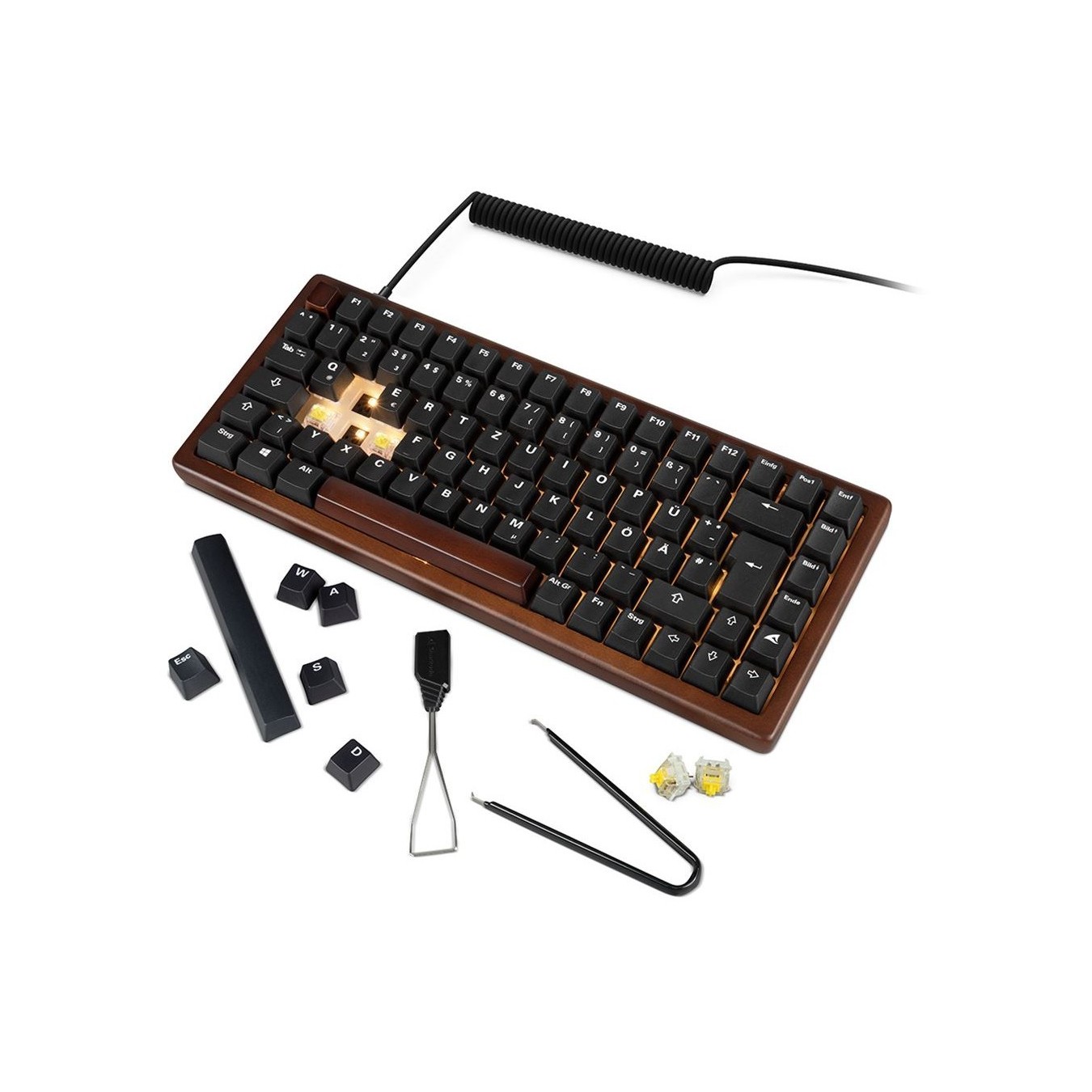 Sharkoon Gaming Keyboard Skiller SGK50S3 Wood Black - SGK50S3 - Characteristics (Color: Black, Finish: Wood)