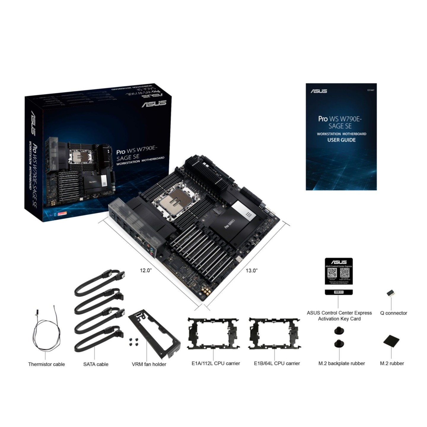 ASUS Pro WS W790E-SAGE SE (D) LGA4677 Intel W790 PCIe 5.0 IPMI EEB (Boxed) — Buy in Cyprus with Fast Delivery