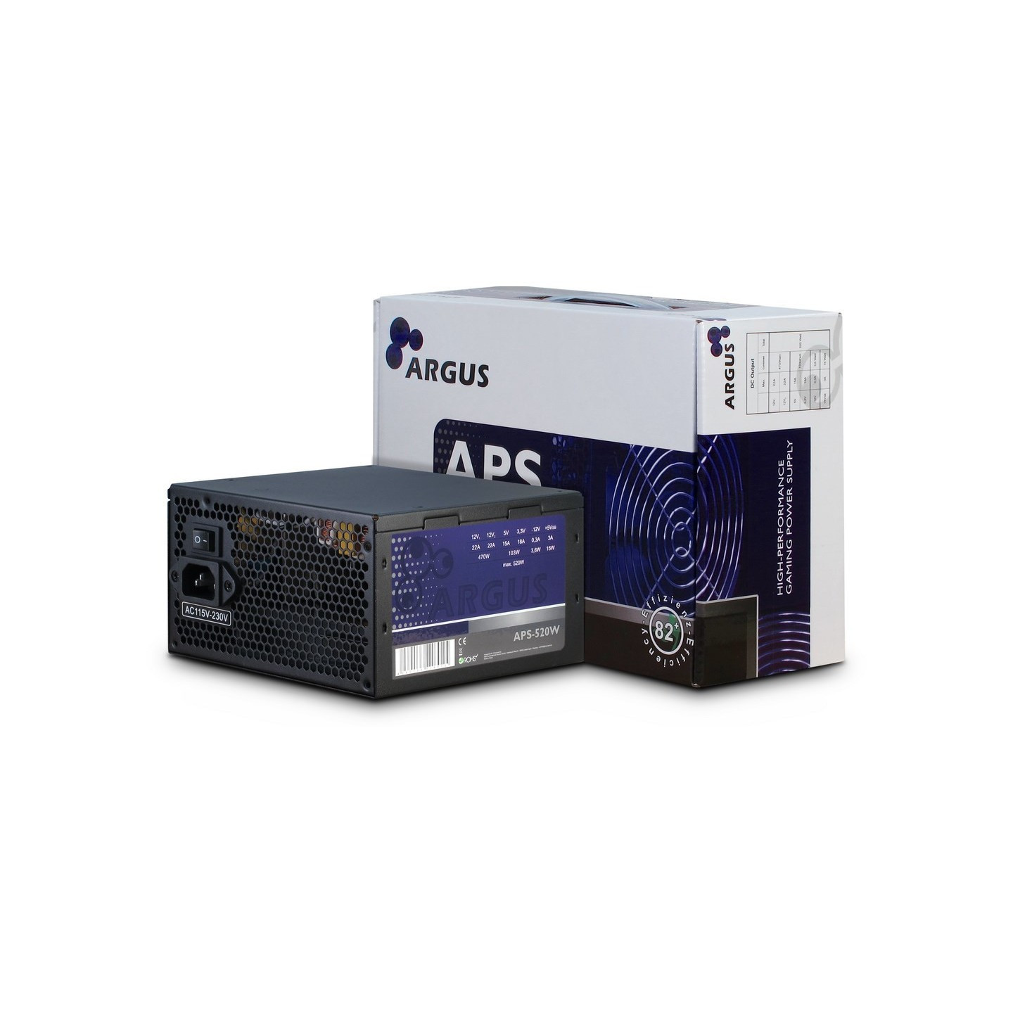 Inter-Tech Argus APS-520W - 520W ATX PSU Non-Modular - APS-520W (Boxed) — Buy in Cyprus with Fast Delivery