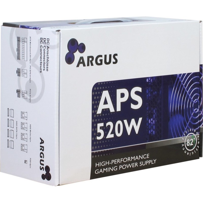 Buy Inter-Tech Argus APS - APS-520W - Black, ATX PSU, 520 W in Cyprus, Nicosia, Limassol, Larnaka, Pafos