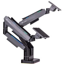 Thermaltake Dual RGB Gaming Monitor Arm 17'-35' Black - GEA-MSR-DMSBLK-01 - Desk Clamp Arm, Dual, 75x75/100x100 VESA