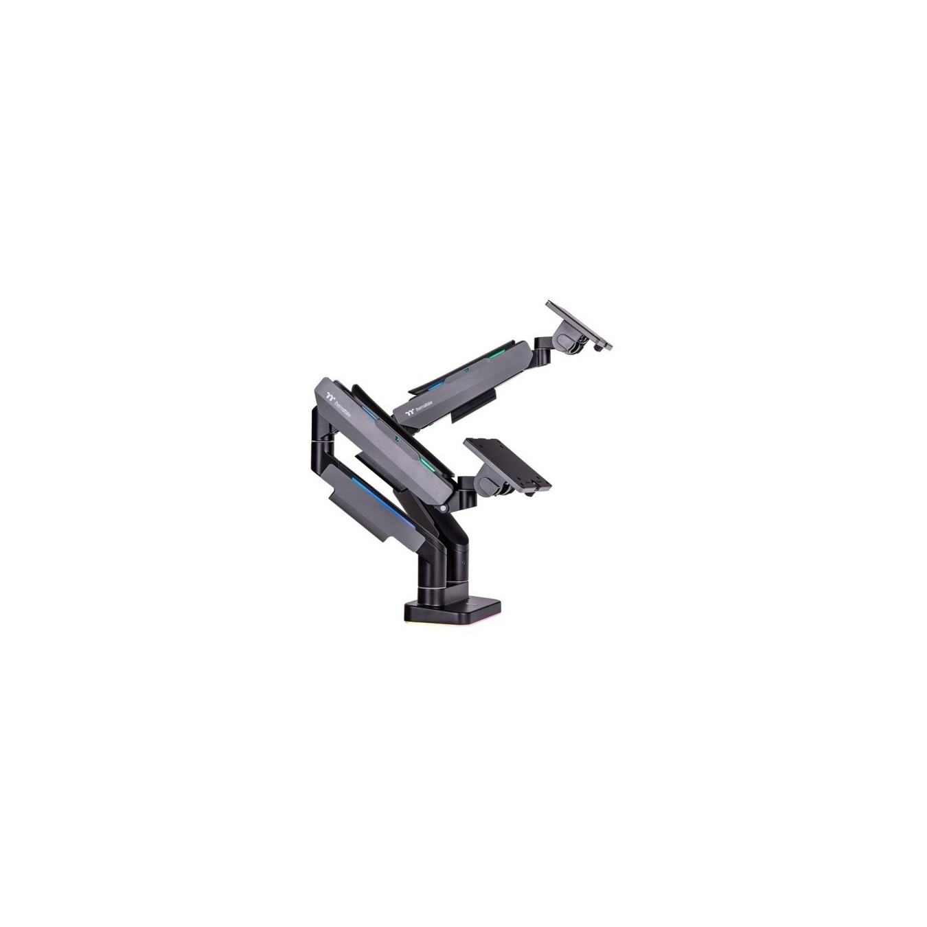 Thermaltake Dual RGB Gaming Monitor Arm 17'-35' Black - GEA-MSR-DMSBLK-01 - Desk Clamp Arm, Dual, 75x75/100x100 VESA