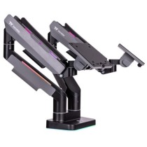 Thermaltake Dual RGB Gaming Monitor Arm 17'-35' Black - GEA-MSR-DMSBLK-01 - Desk Clamp Arm, Dual, 75x75/100x100 VESA