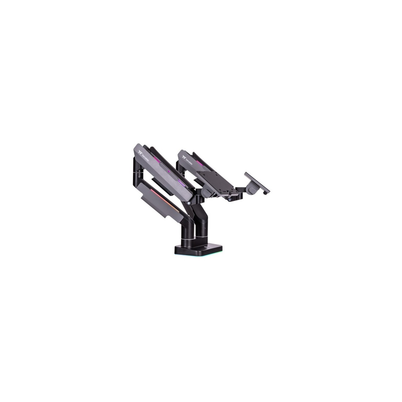 Thermaltake Dual RGB Gaming Monitor Arm 17'-35' Black - GEA-MSR-DMSBLK-01 - Desk Clamp Arm, Dual, 75x75/100x100 VESA