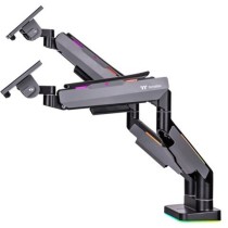 Thermaltake Dual RGB Gaming Monitor Arm 17'-35' Black - GEA-MSR-DMSBLK-01 - Desk Clamp Arm, Dual, 75x75/100x100 VESA