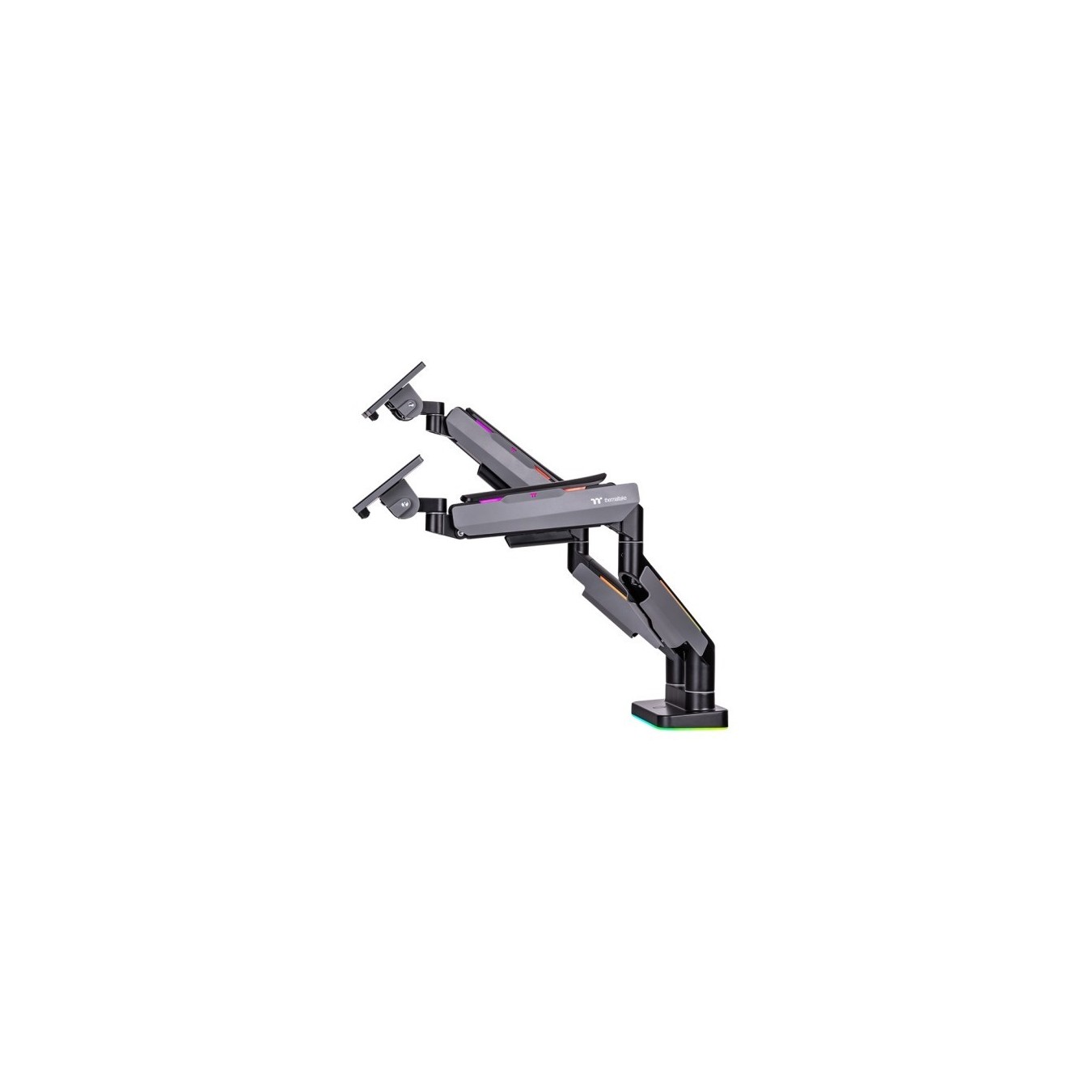 Thermaltake Dual RGB Gaming Monitor Arm 17'-35' Black - GEA-MSR-DMSBLK-01 - Desk Clamp Arm, Dual, 75x75/100x100 VESA