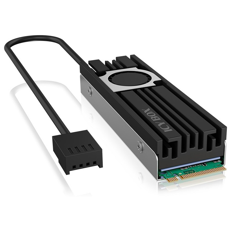 BOX Heat Sink for M.2 SSD IB-M2HSF-703 - Black, Grey - 2 cm fan diameter, 10000 RPM — Buy in Cyprus with Fast Delivery