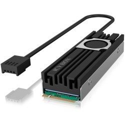 BOX Heat Sink for M.2 SSD IB-M2HSF-703 - Black, Grey - 2 cm fan diameter, 10000 RPM — Buy in Cyprus with Fast Delivery