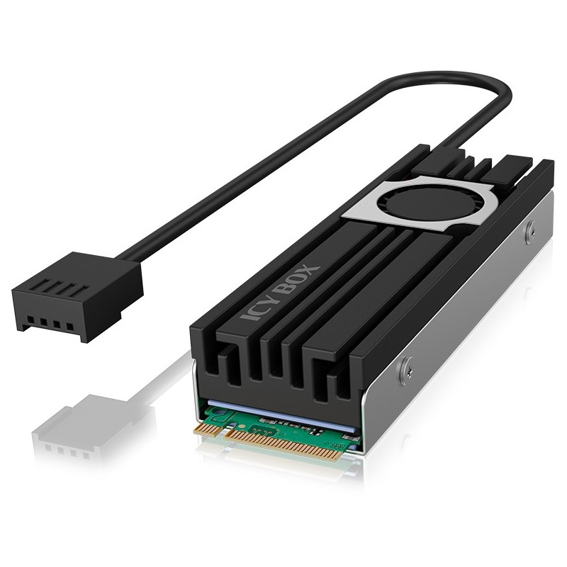 BOX Heat Sink for M.2 SSD IB-M2HSF-703 - Black, Grey - 2 cm fan diameter, 10000 RPM — Buy in Cyprus with Fast Delivery