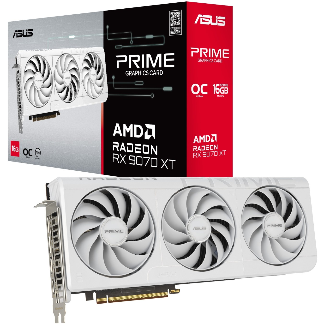 RX 9070XT 16GB ASUS PRIME GDDR6 WHITE - RX 9070XT - White, 16GB, GDDR6 — Buy in Cyprus with Fast Delivery
