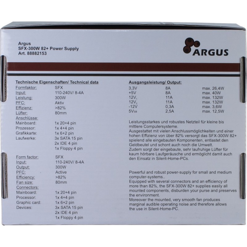 Buy Inter-Tech Argus SFX-300W - SFX-300W - 82+ rating in Cyprus, Nicosia, Limassol, Larnaka, Pafos