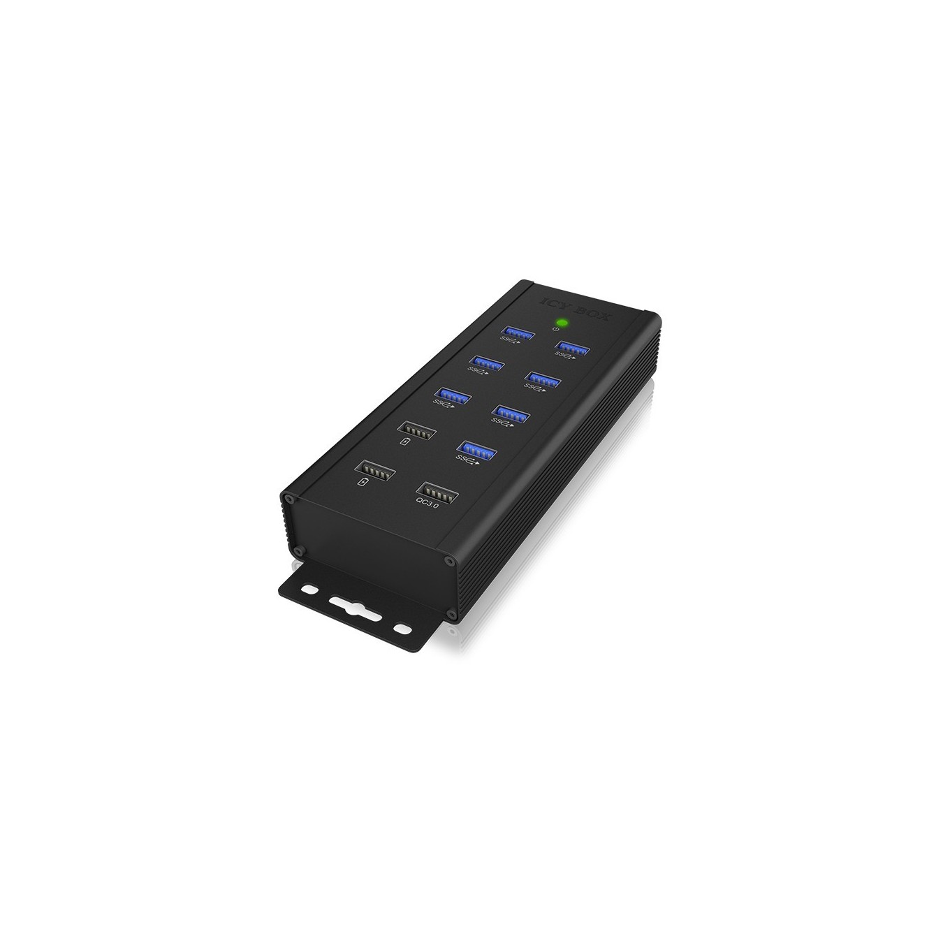 ICY BOX IB-HUB1703-QC3 USB 3.0 HUB 7-Port 7xUSB 3.0 3xLadeanschluss QC3.0 - IB-HUB1703-QC3 - USB 3.0 Hub