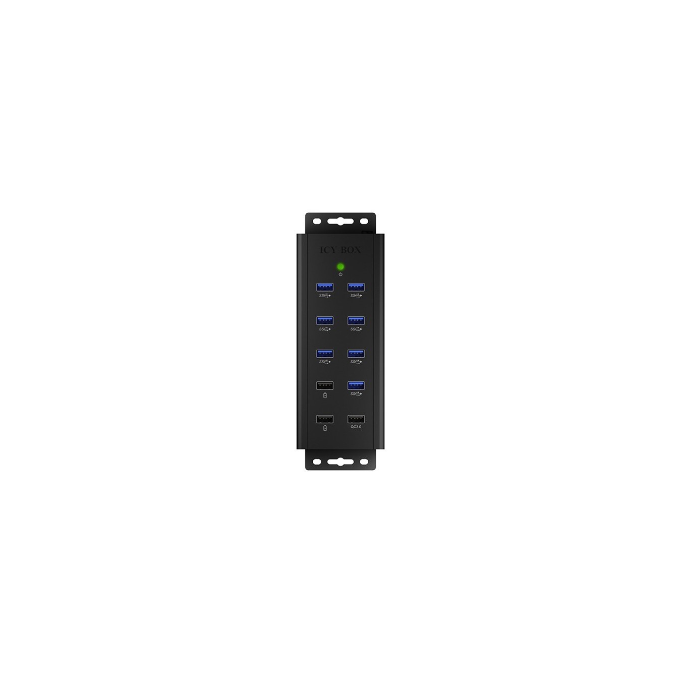ICY BOX IB-HUB1703-QC3 USB 3.0 HUB 7-Port 7xUSB 3.0 3xLadeanschluss QC3.0 - IB-HUB1703-QC3 - USB 3.0 Hub