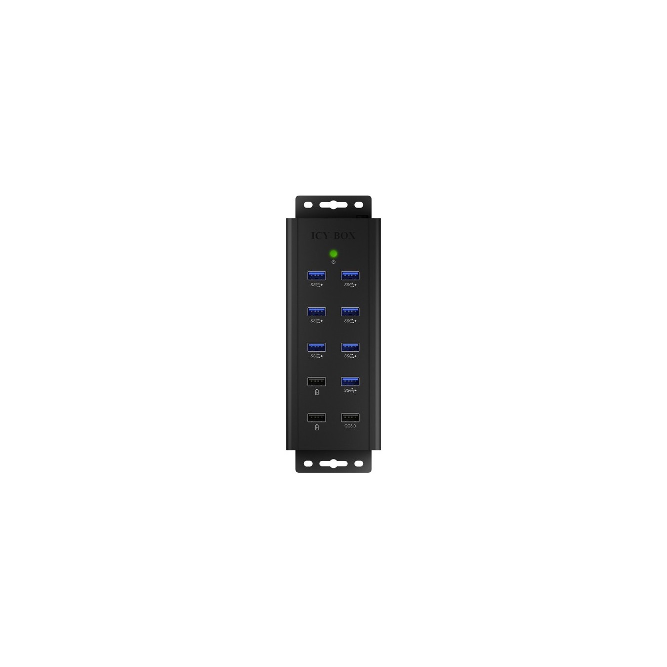 ICY BOX IB-HUB1703-QC3 USB 3.0 HUB 7-Port 7xUSB 3.0 3xLadeanschluss QC3.0 - IB-HUB1703-QC3 - USB 3.0 Hub