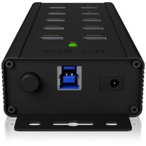 ICY BOX IB-HUB1703-QC3 USB 3.0 HUB 7-Port 7xUSB 3.0 3xLadeanschluss QC3.0 - IB-HUB1703-QC3 - USB 3.0 Hub