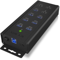 ICY BOX IB-HUB1703-QC3 USB 3.0 HUB 7-Port 7xUSB 3.0 3xLadeanschluss QC3.0 - IB-HUB1703-QC3 - USB 3.0 Hub