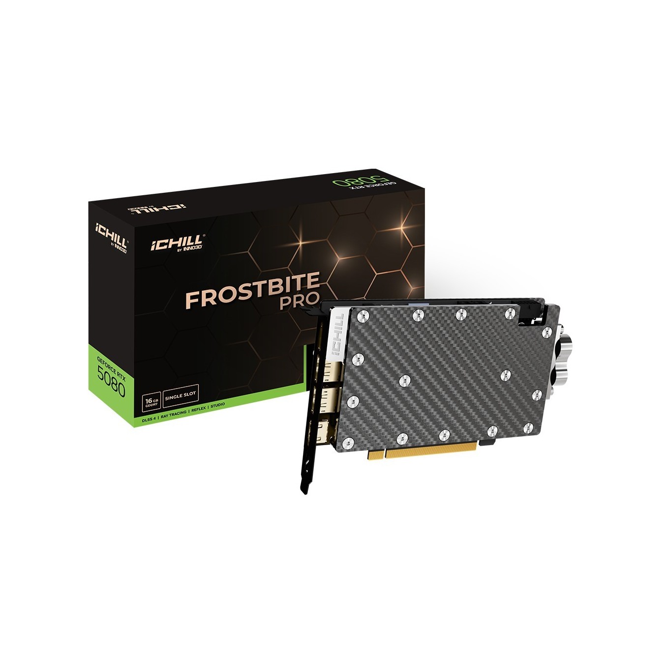 RTX 5080 16GB Inno3D iChill Frostbite Pro GDDR7 3 Fan - RTX 5080 - 16GB GDDR7 graphics card with tri-fan cooling