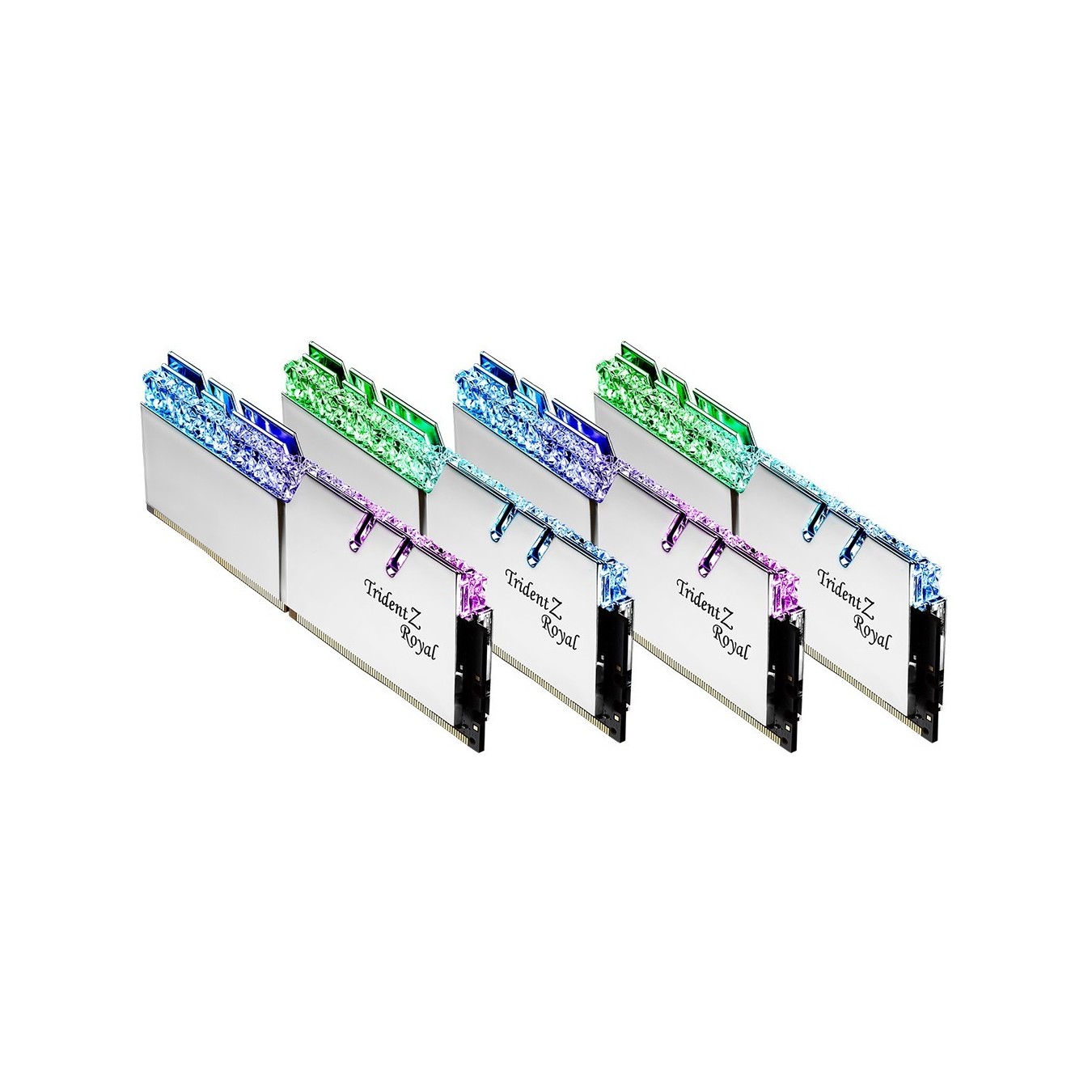 G.Skill DIMM 64 GB DDR4-3600 (4x 16 GB) Quad-Kit - F4-3600C16Q-64GTRSC - silber. Trident Z Royal. INTEL XMP