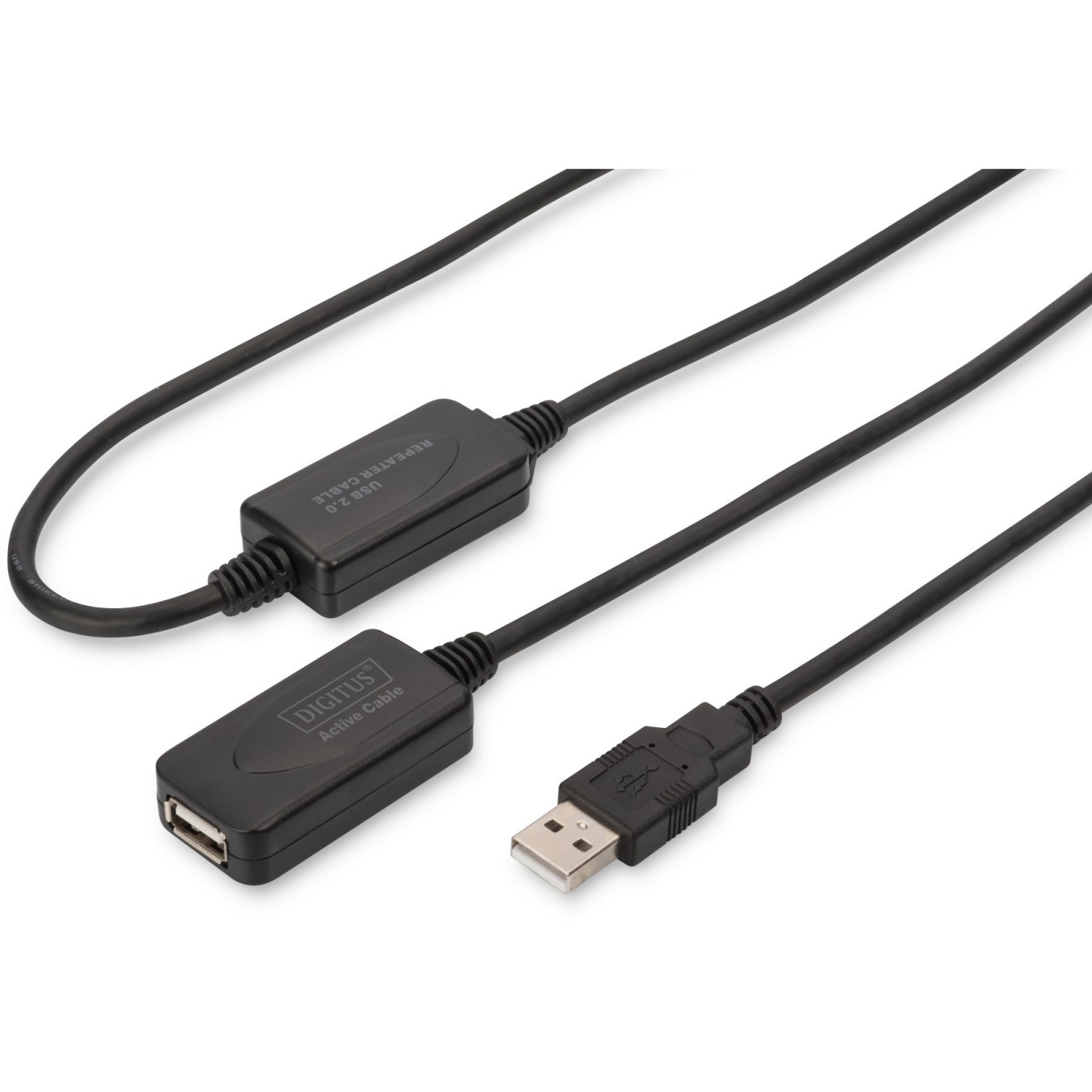 DIGITUS Repeater Cable USB 2.0 Type A male to female 20.00m - USB extension cable — Buy in Cyprus with Fast Delivery