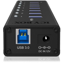 Buy ICY BOX HUB 7Port - IB-AC618 - Black Aluminium, 7x USB 3.2 Gen 1 (3.1 Gen 1)... in Cyprus, Nicosia, Limassol, Larnaka, Pafos