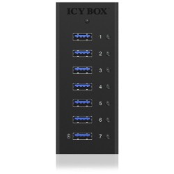Buy ICY BOX HUB 7Port - IB-AC618 - Black Aluminium, 7x USB 3.2 Gen 1 (3.1 Gen 1)... in Cyprus, Nicosia, Limassol, Larnaka, Pafos