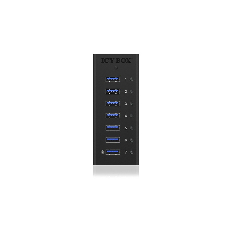 Buy ICY BOX HUB 7Port - IB-AC618 - Black Aluminium, 7x USB 3.2 Gen 1 (3.1 Gen 1)... in Cyprus, Nicosia, Limassol, Larnaka, Pafos