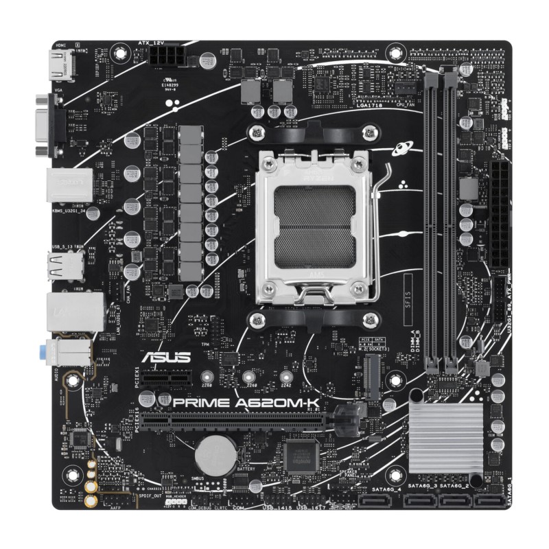 Buy ASUS PRIME A620M-K - AM5 Micro-ATX Motherboard, AMD A620, DDR5, 2x DIMM up t... in Cyprus, Nicosia, Limassol, Larnaka, Pafos