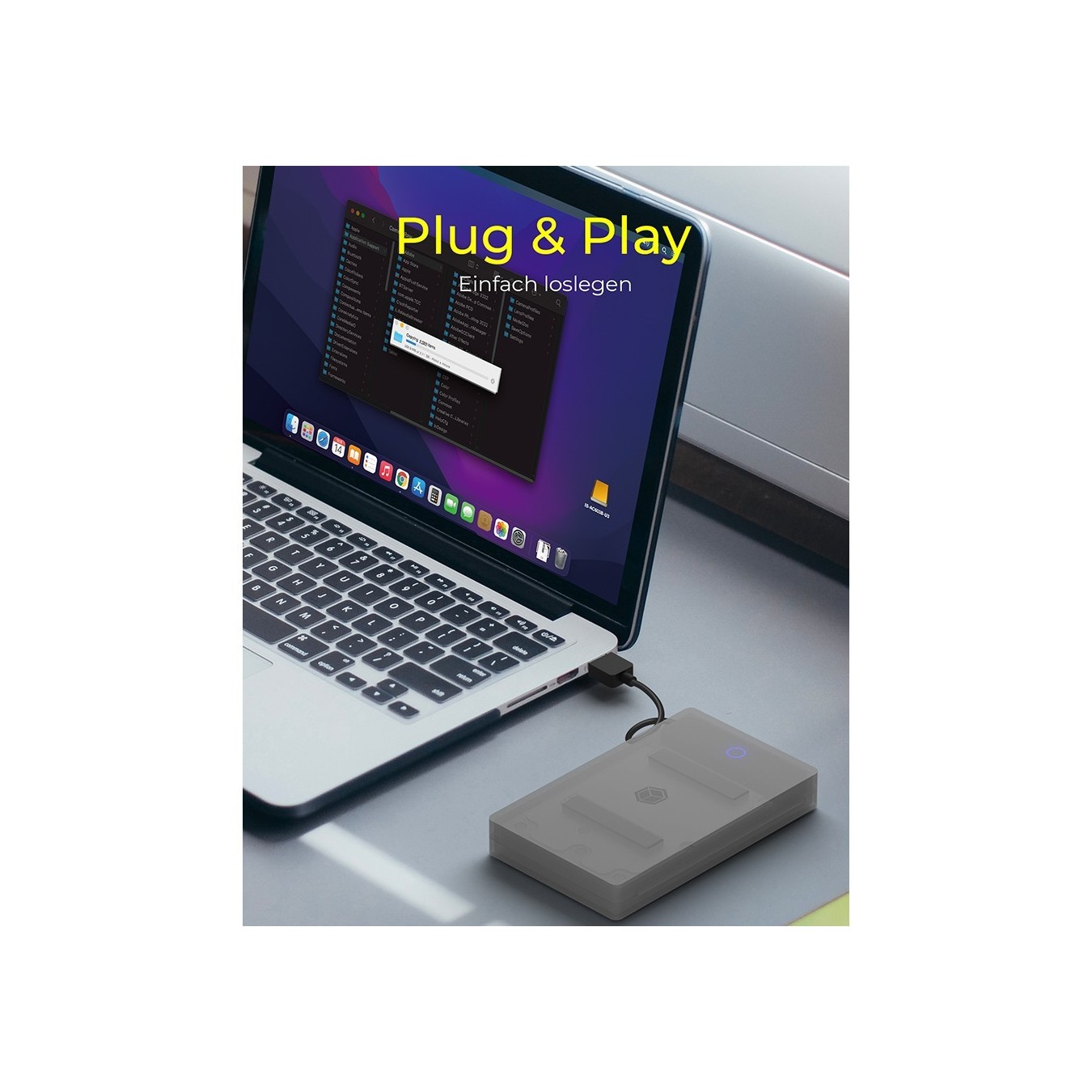ICY BOX USB 3.2 Gen 1 2.5" SATA HDD/SSD Enclosure - IB-AC603b-U3 - Anthracite/Black — Buy in Cyprus with Fast Delivery