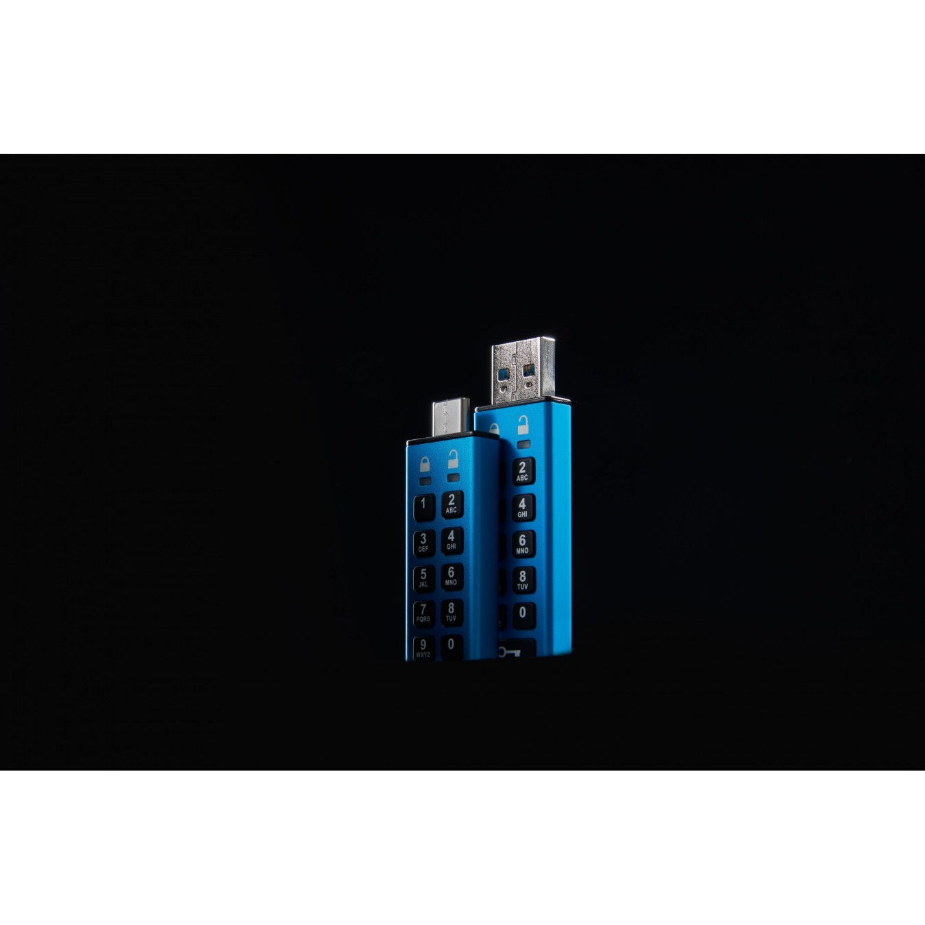 STICK 512GB Kingston IronKey Keypad 200C - Blue, retail - AES-256, USB-C, 3.2 Gen1 (3.1 Gen1)