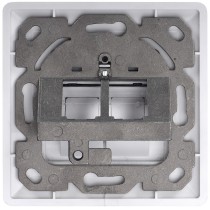 Keystone Dose 2 Ports White Digitus - RJ-45, 2 sockets, frame 80x80 mm, middle plate 50x50 mm