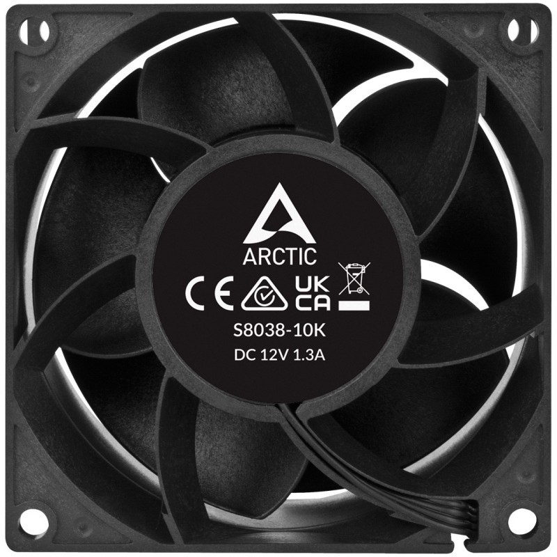 Buy ARCTIC Fan 80x80x25mm - S8038-10K - Black in Cyprus, Nicosia, Limassol, Larnaka, Pafos