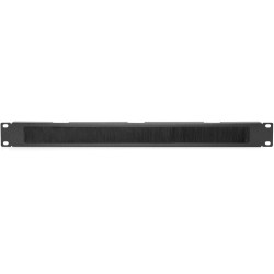 Buy Cable brush strip 1HE opening 24x423mm - Blank panel - Black in Cyprus, Nicosia, Limassol, Larnaka, Pafos