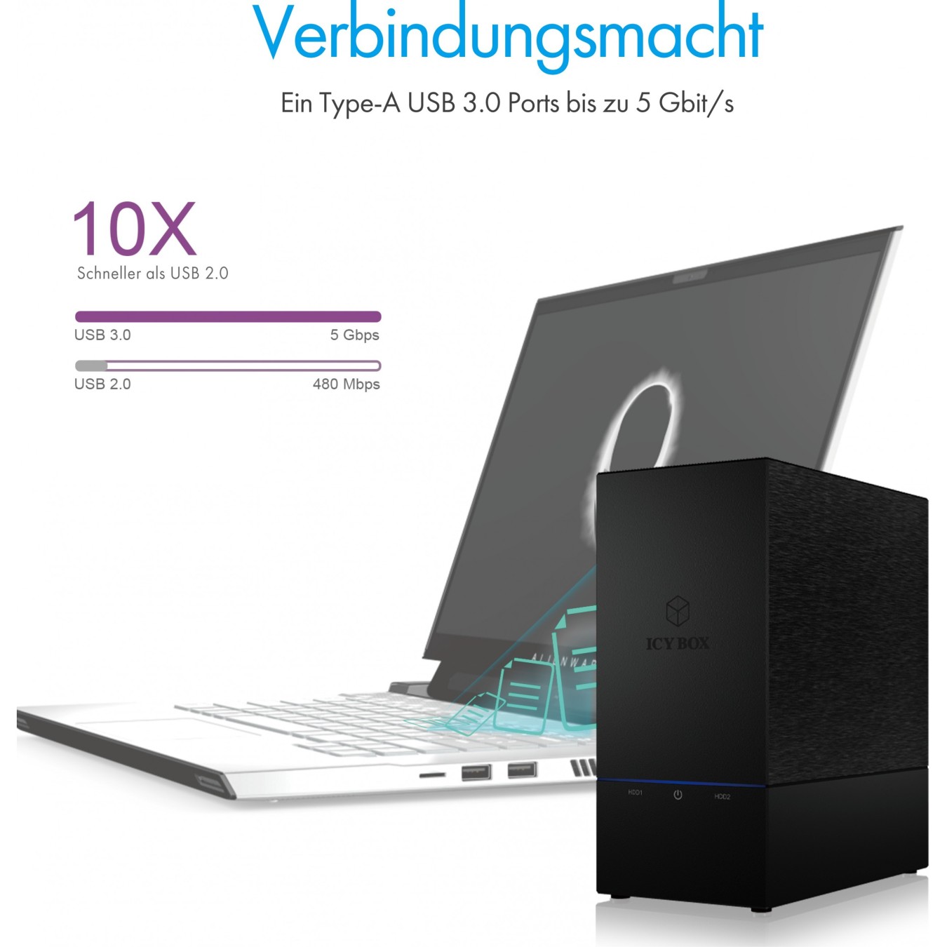 RAID-System. 2x SATA 3.5' zu 1x USB 3.0 RAID 0 1 LARGE SINGLE ICY BOX — Buy in Cyprus with Fast Delivery