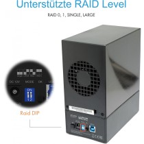 RAID-System. 2x SATA 3.5' zu 1x USB 3.0 RAID 0 1 LARGE SINGLE ICY BOX — Buy in Cyprus with Fast Delivery