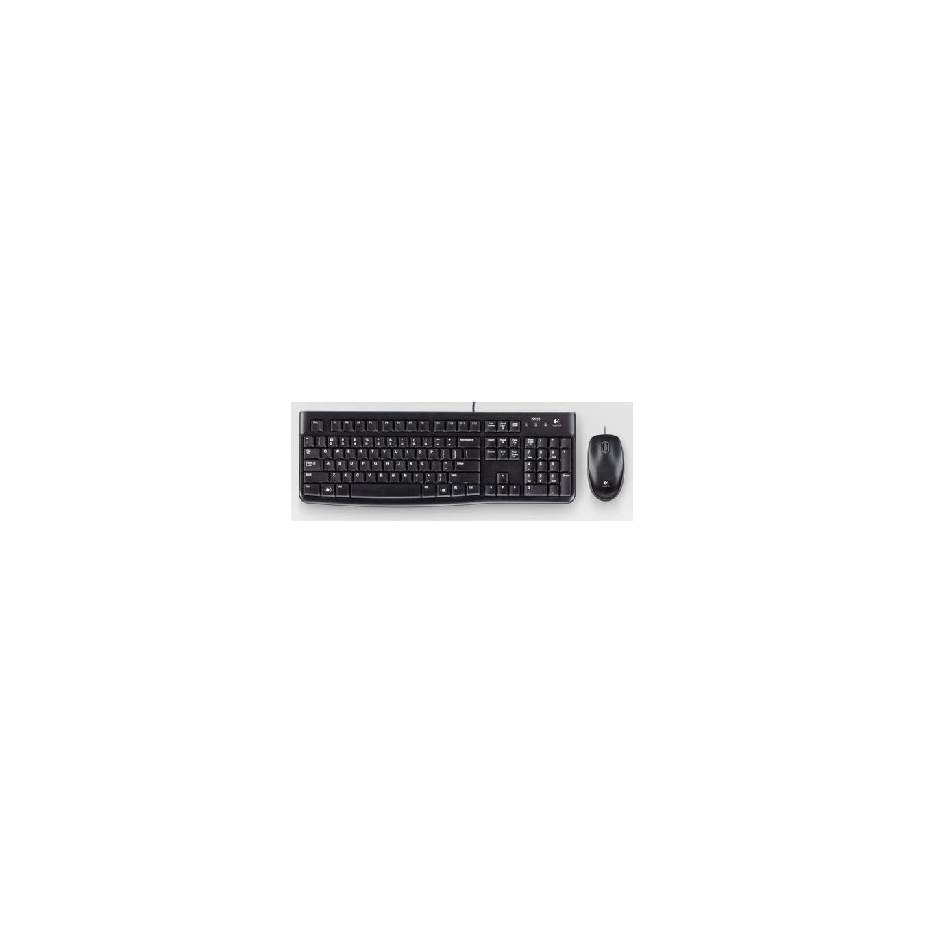 Logitech DESKTOP MK120 PORTUGUESE LAYOU - MK120 - Black, Portuguese QWERTY, Wired USB, Mouse included