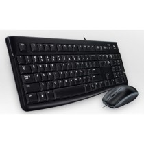 Logitech DESKTOP MK120 PORTUGUESE LAYOU - MK120 - Black, Portuguese QWERTY, Wired USB, Mouse included